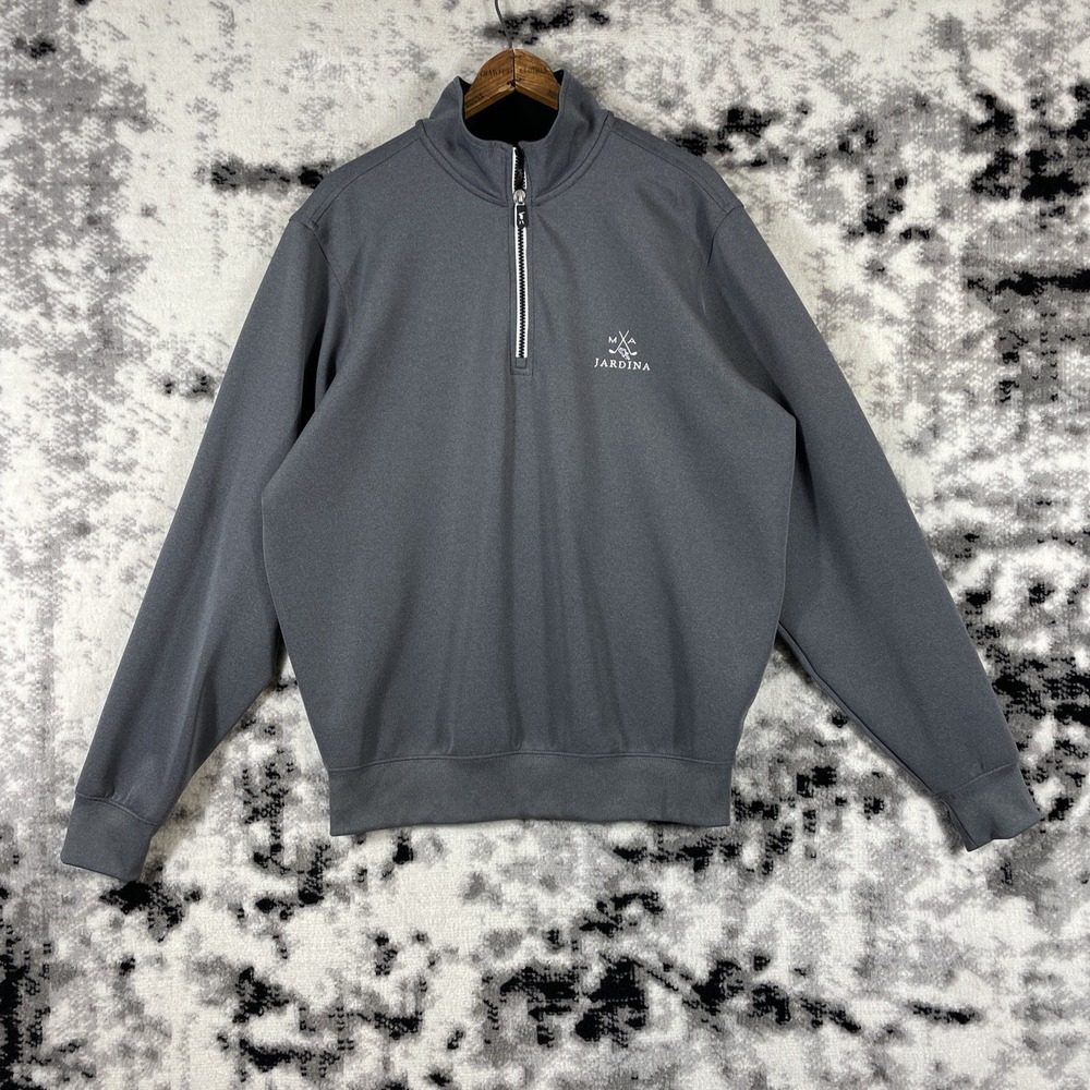 Fairway & Greene Pullover Mens Size Medium‎ Gray 1/4 Zip Jardina Performance